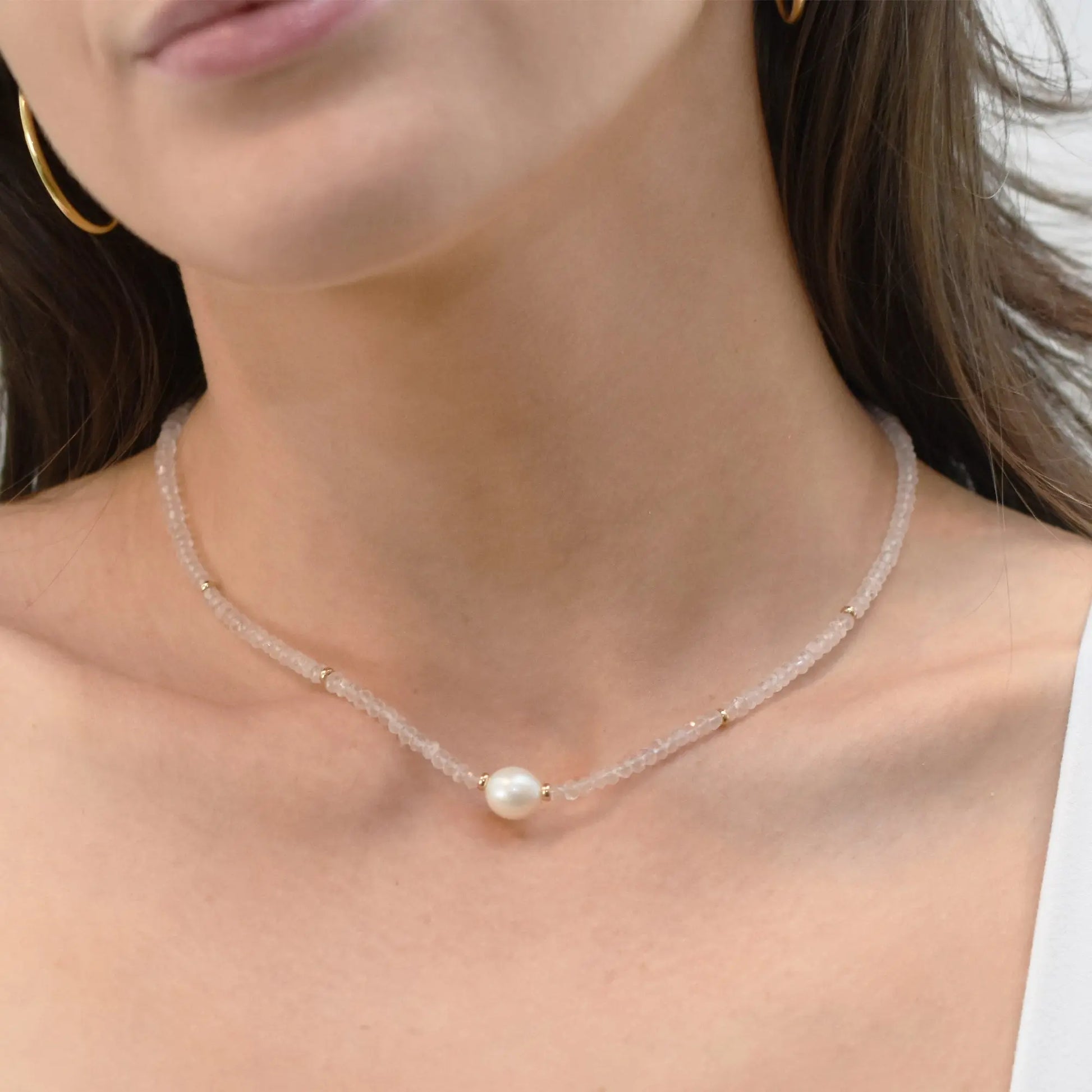 Selenia Rose Quartz Necklace Jewelmak Shop