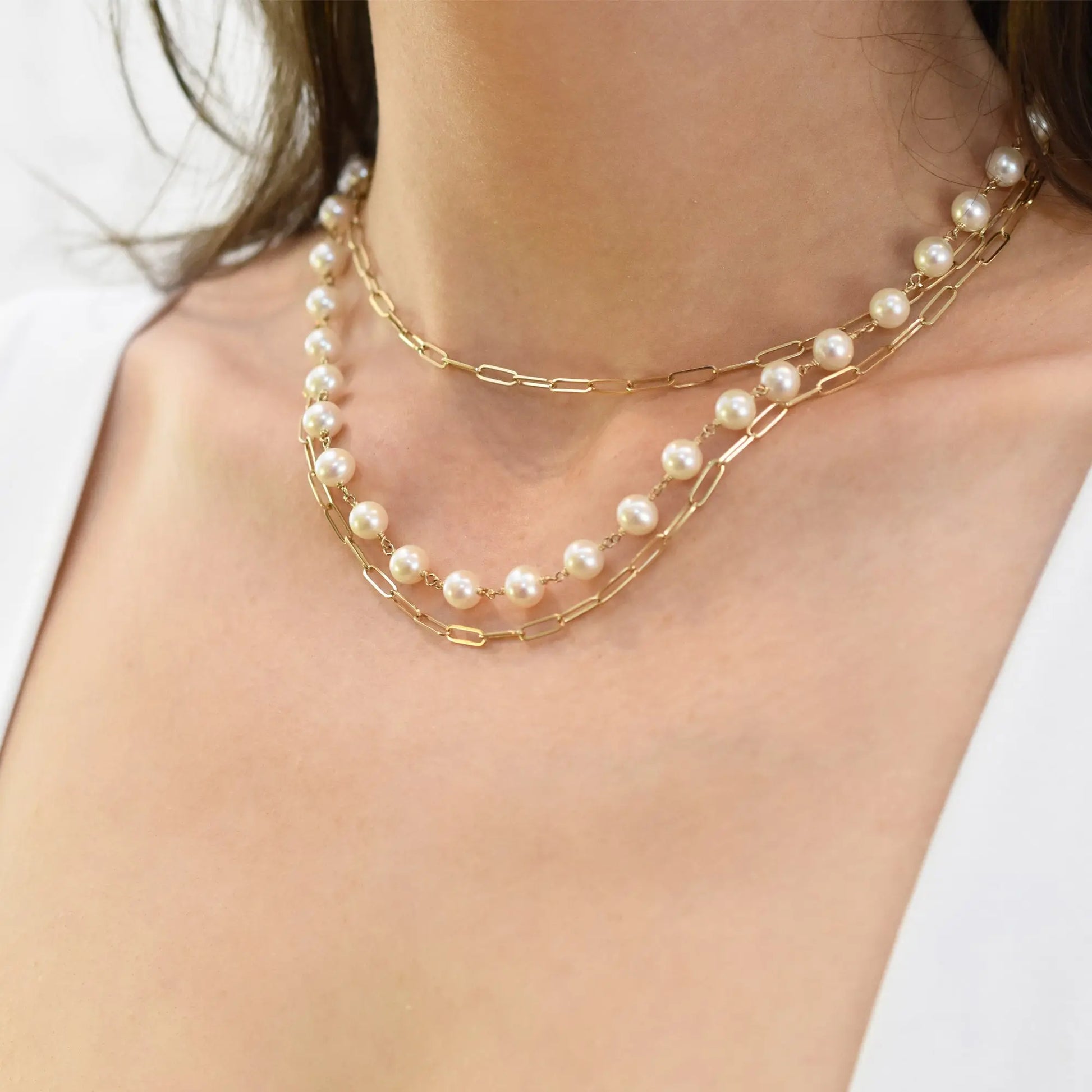 Seyla 3 Row Pearl Necklace Jewelmak Shop