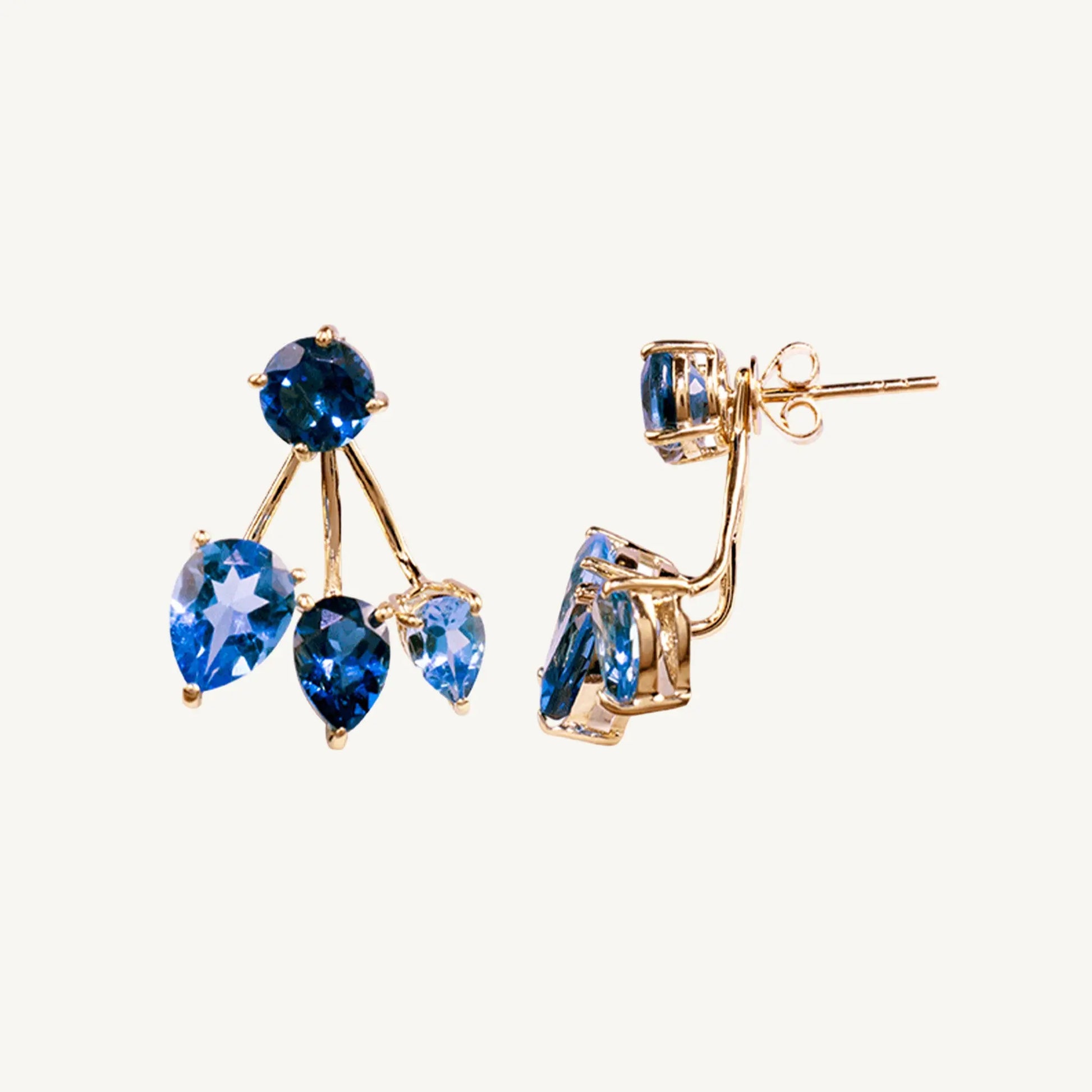 Shiloh Blue Topaz Earrings Jewelmak Shop