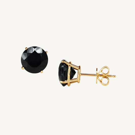 Sierra Black Onyx 7mm Stud Earrings Jewelmak Shop