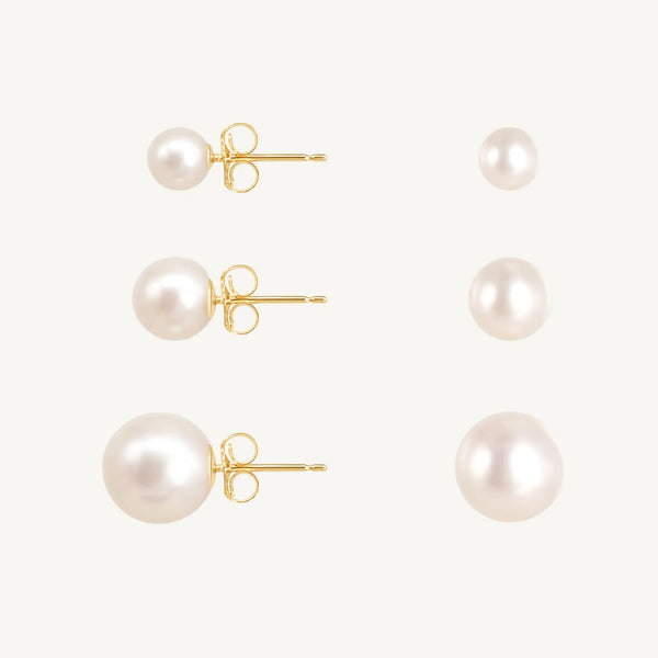 Gold Stud Earrings - Sloane