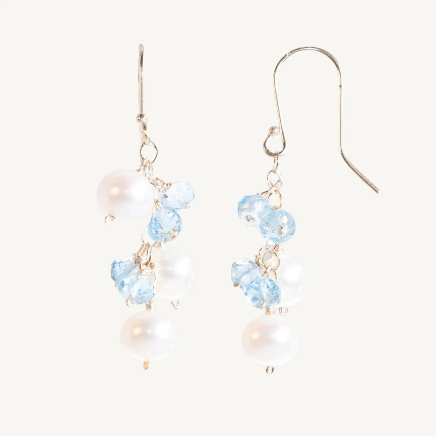 Soleia Pearl & Blue Topaz Earrings Jewelmak Shop