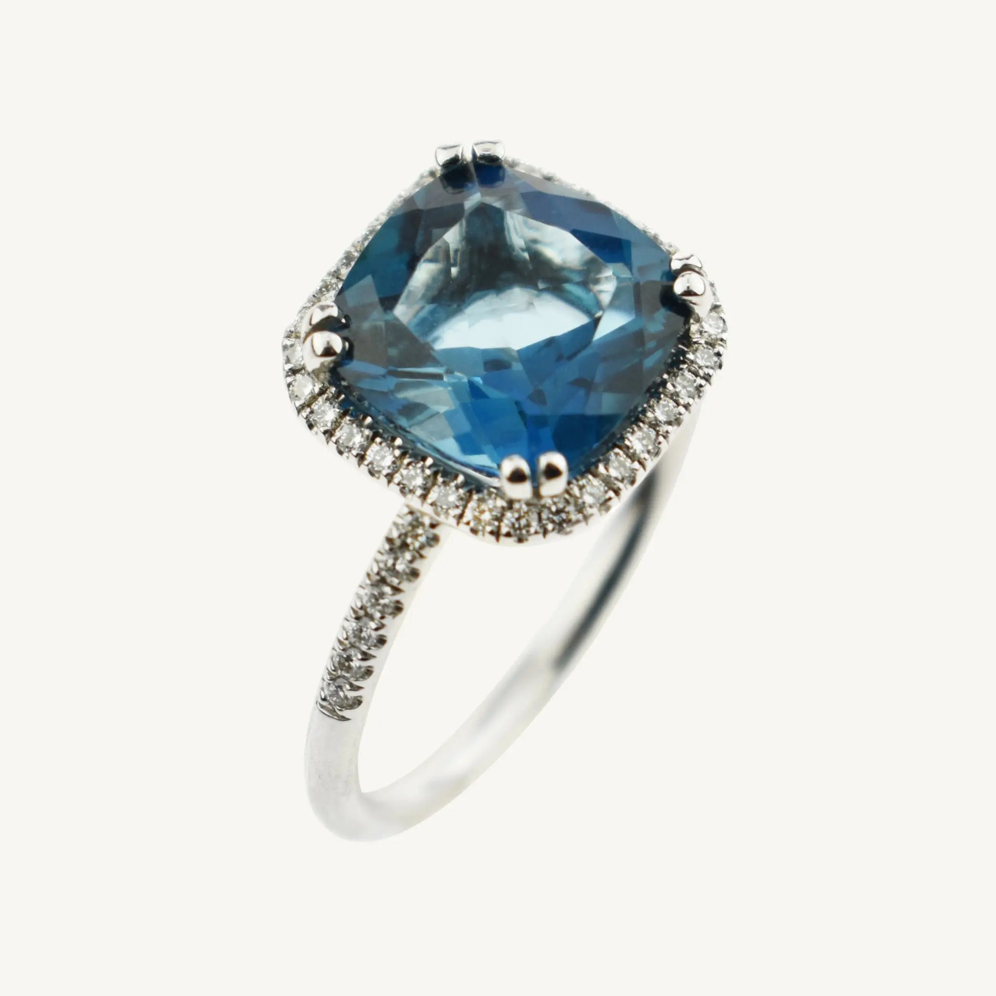 Sophie Blue Topaz & Diamond Ring Jewelmak Shop