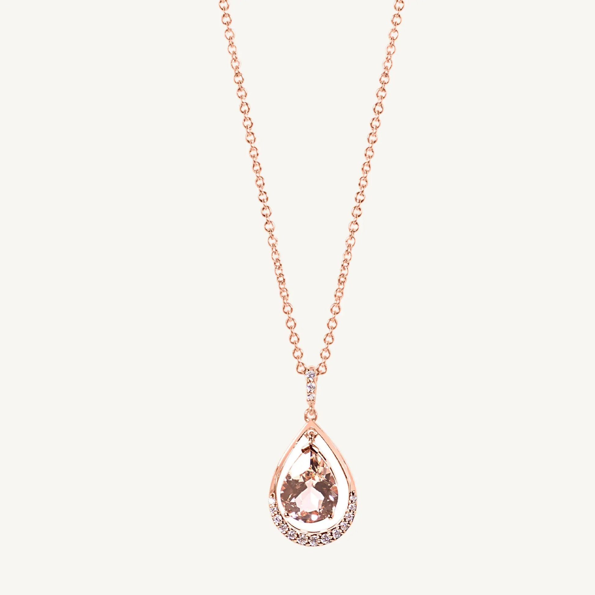 Starlie Morganite & Diamond Necklace Jewelmak Shop