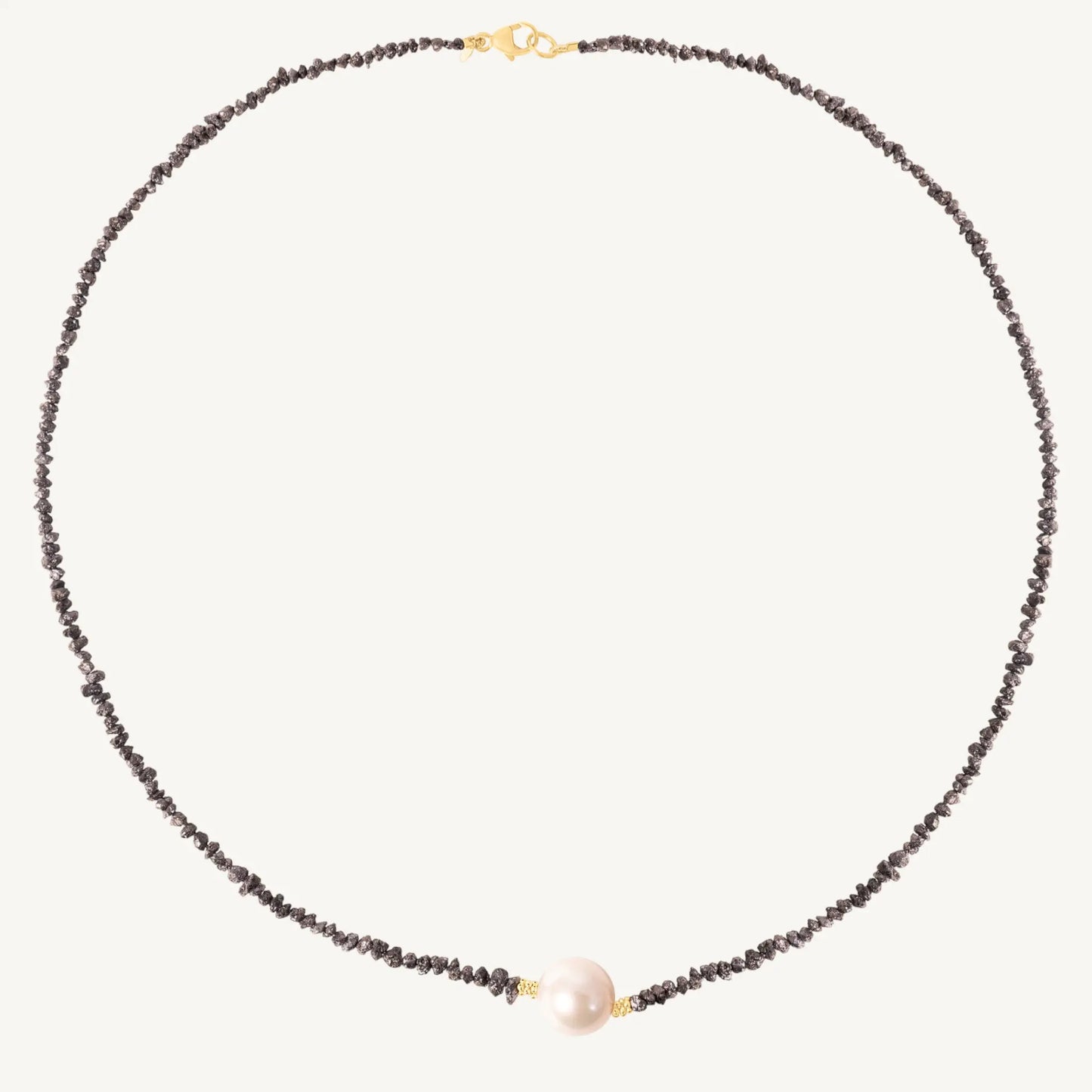 Stassy Diamond & South Sea Pearl Necklace 17" Jewelmak Shop