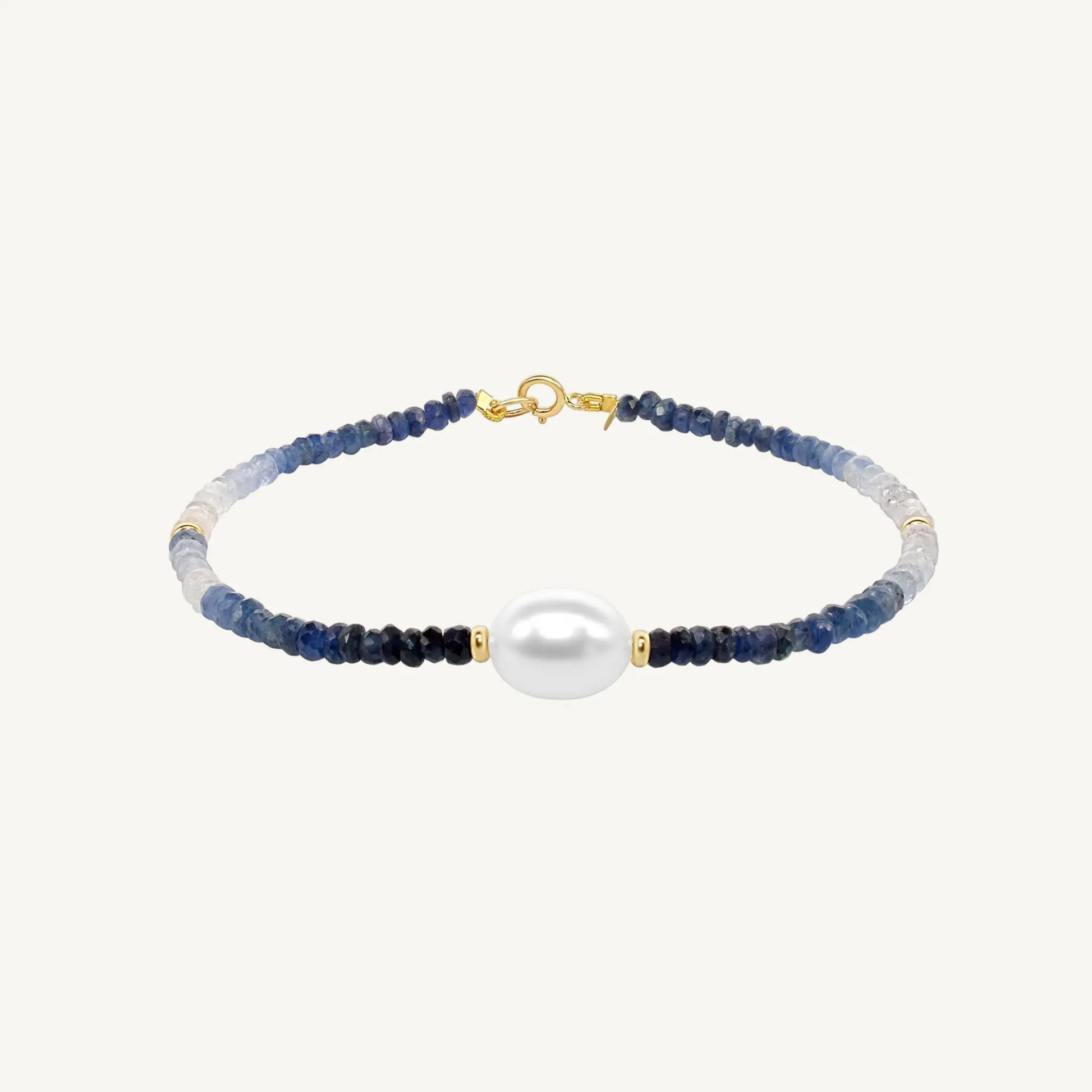 Stella Blue Sapphire & Pearl Bracelet Jewelmak Shop