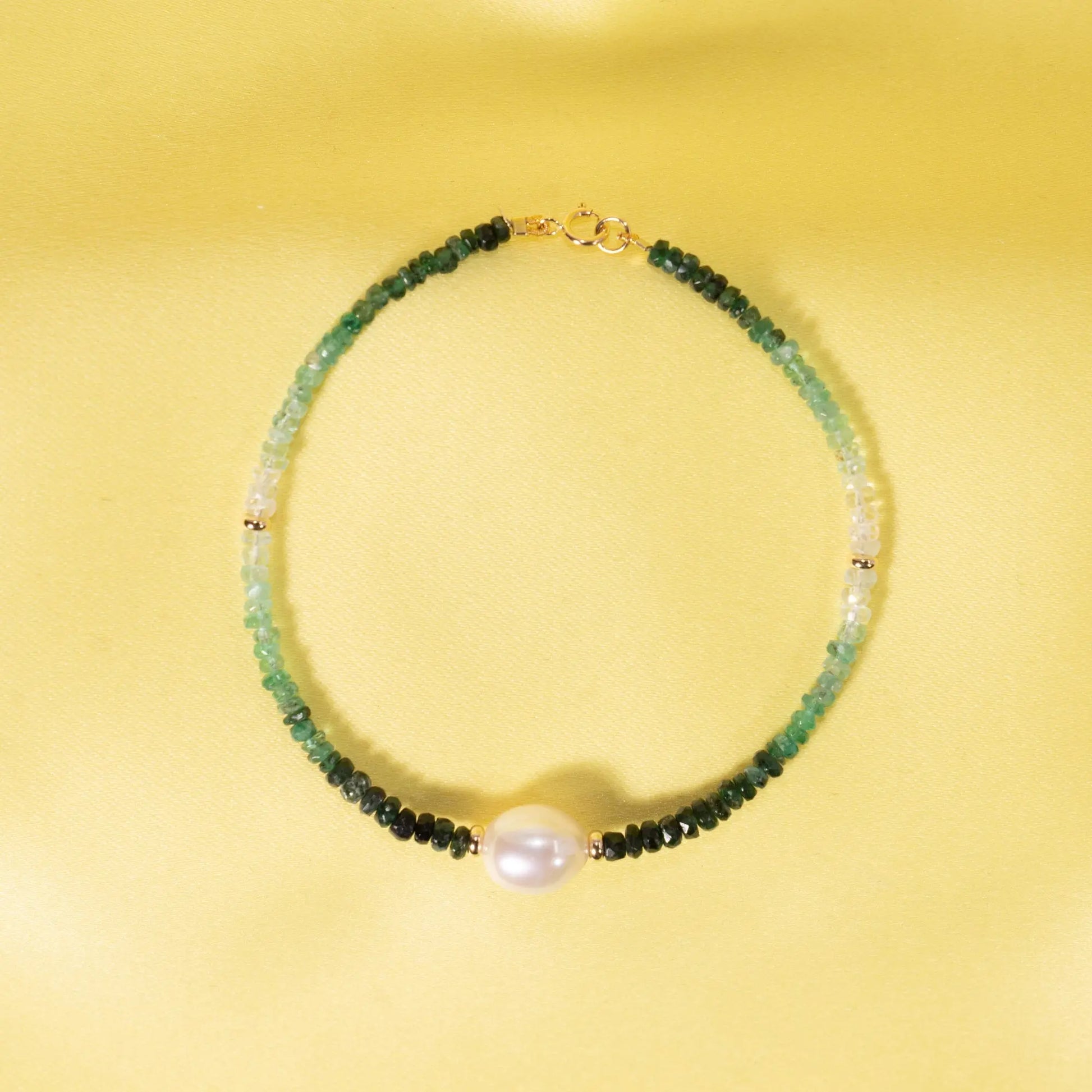 Stella Emerald & Pearl Bracelet Jewelmak Shop