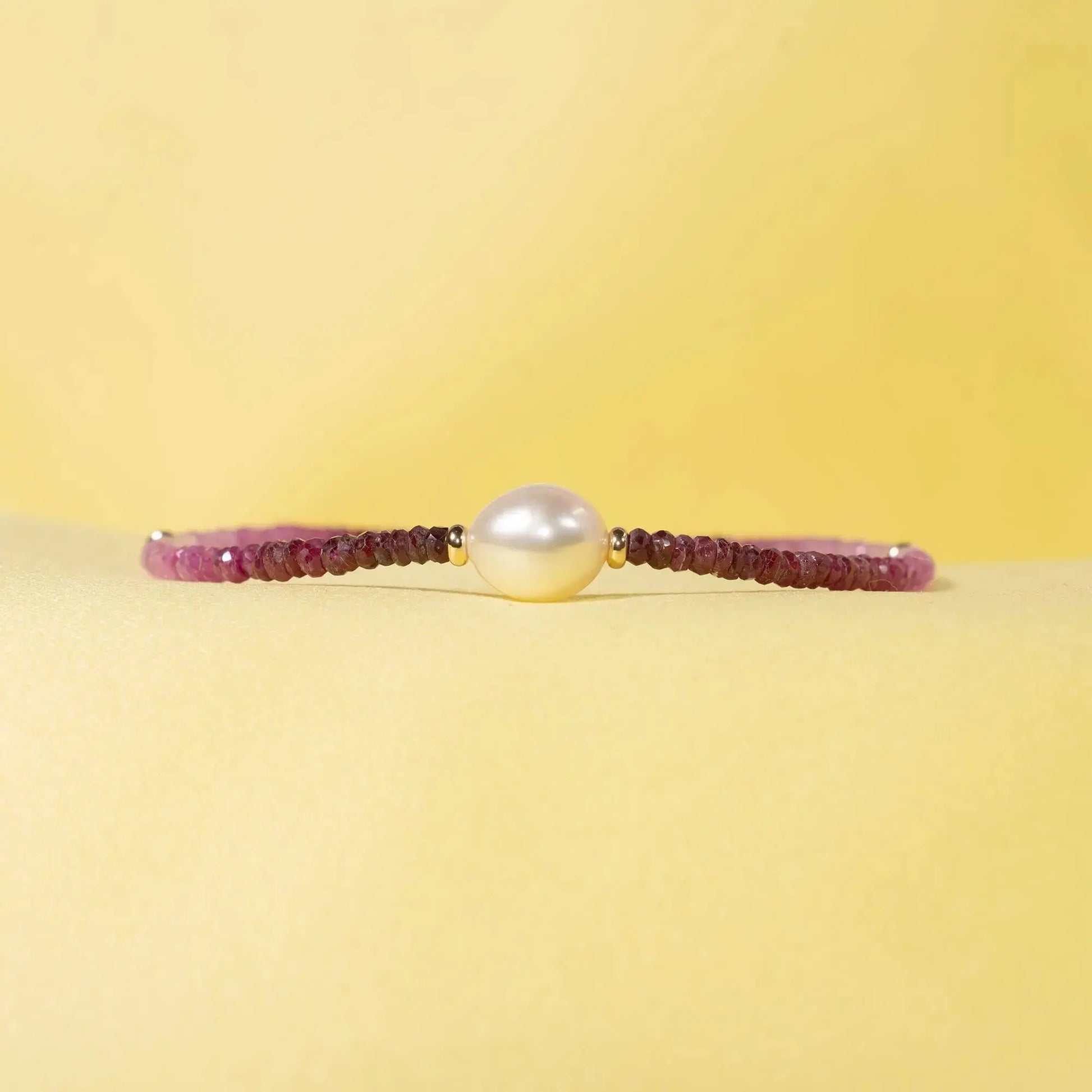 Stella Ruby & Pearl Bracelet Jewelmak Shop