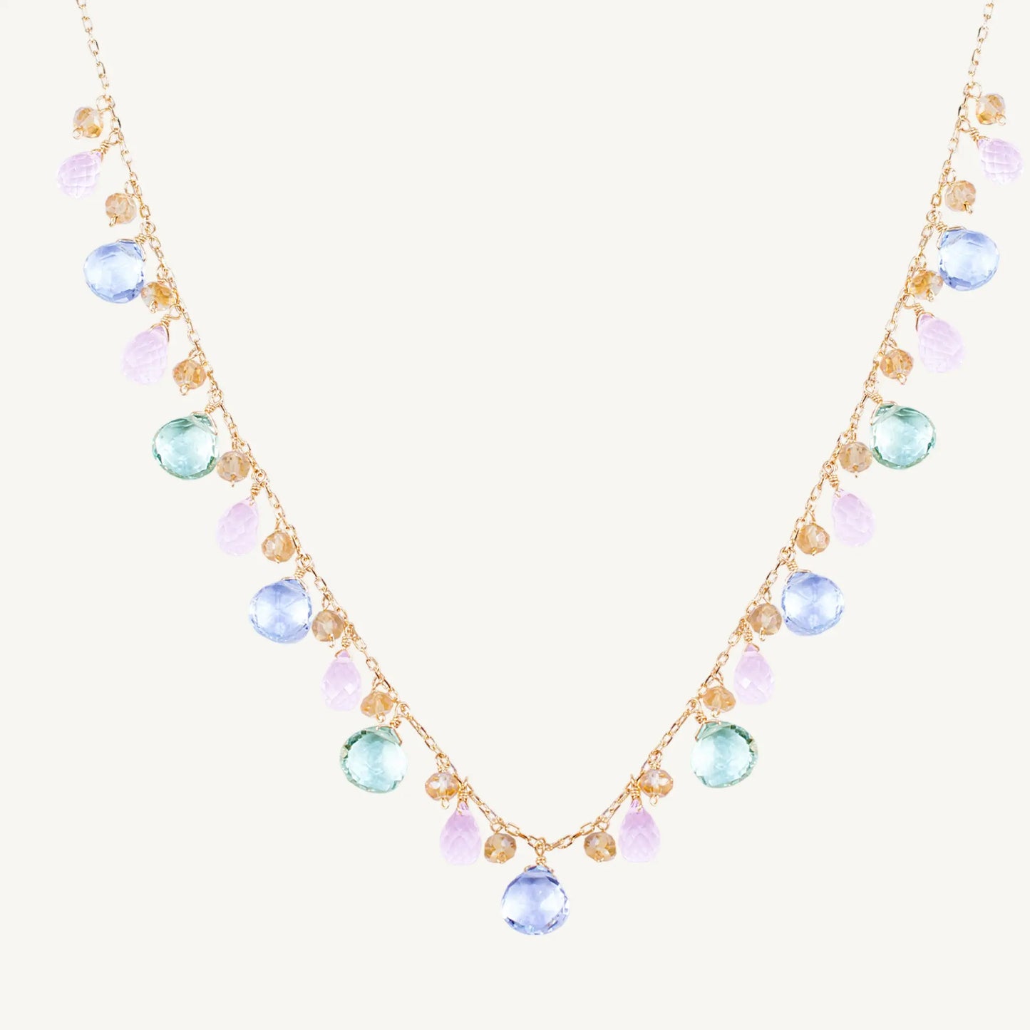 Sunday Multi-Gemstone Necklace 18" Jewelmak Shop