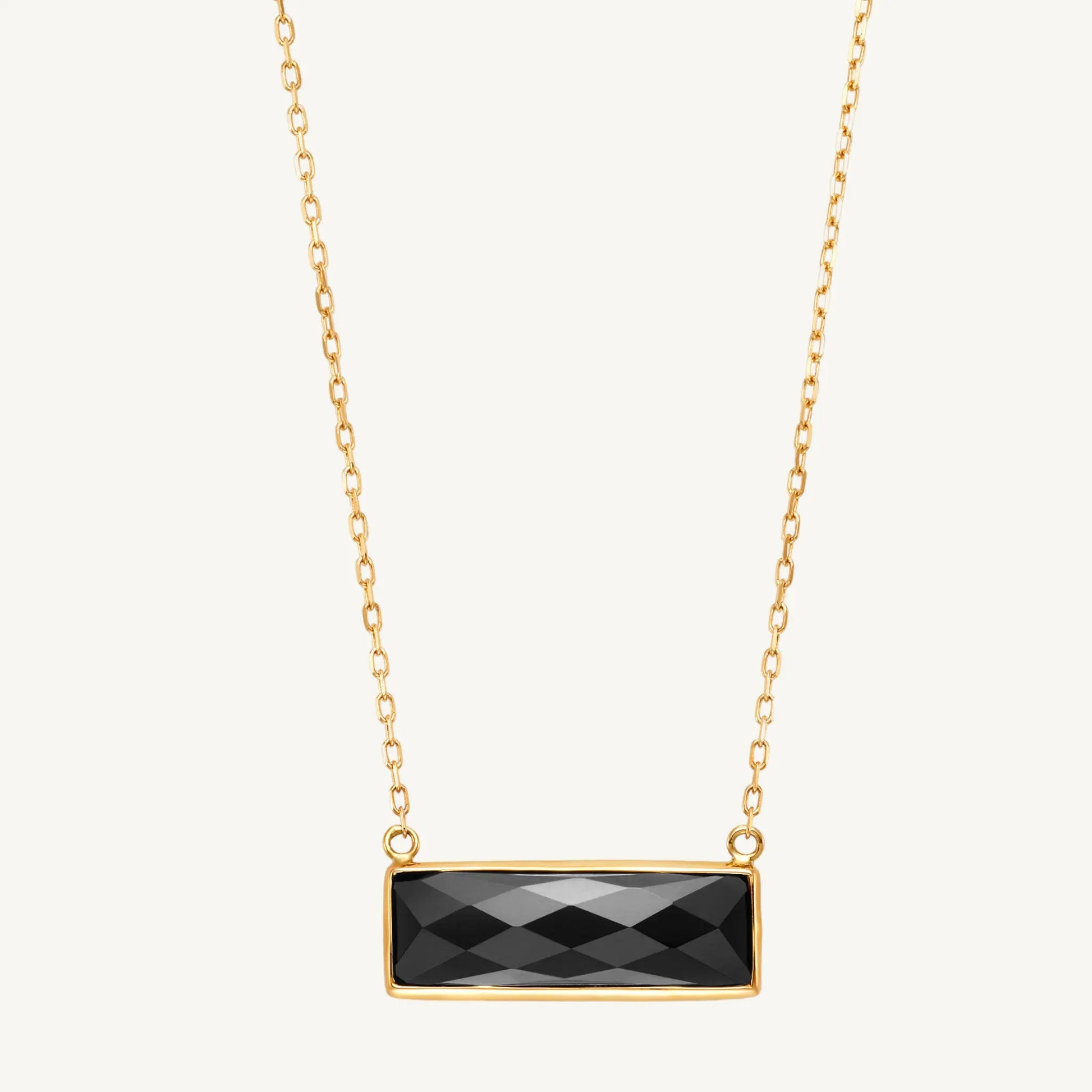 Thara Black Onyx Necklace 18" Jewelmak Shop