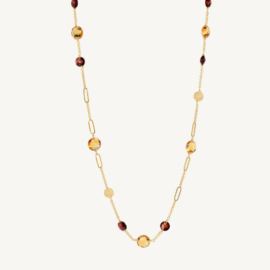 Tillie Garnet & Citrine Necklace Jewelmak Shop