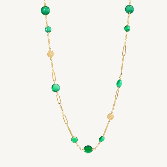 Tillie Green Onyx Necklace Jewelmak Shop
