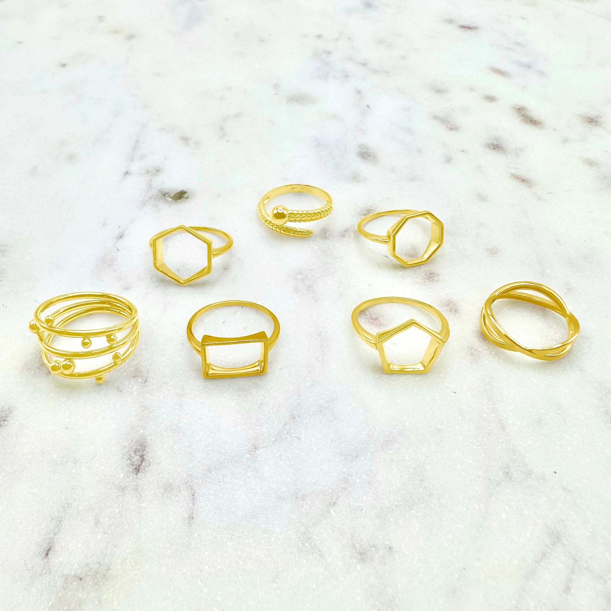 Trillium 14k Gold Ring Jewelmak Shop