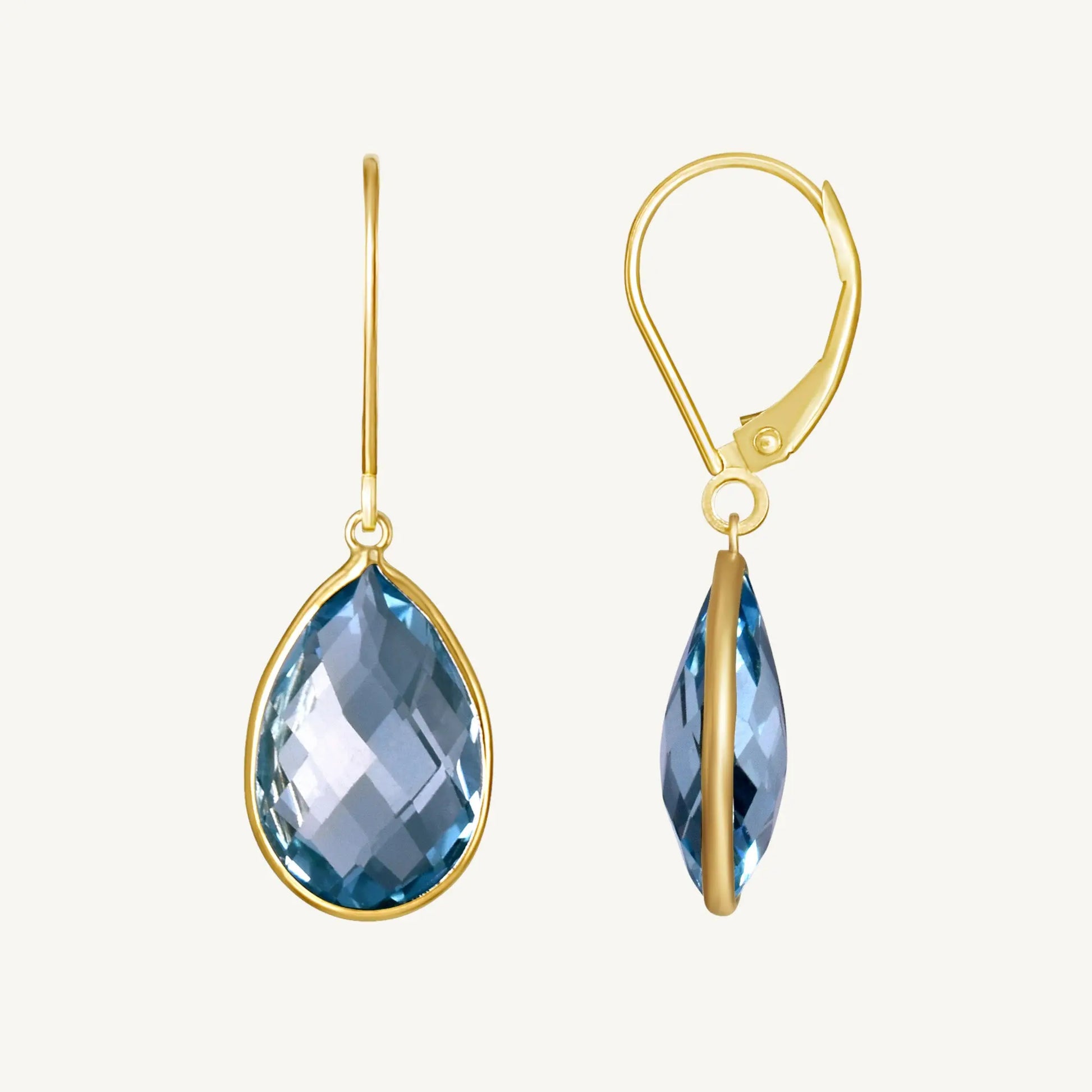 Tulip Blue Topaz Earrings Jewelmak Shop