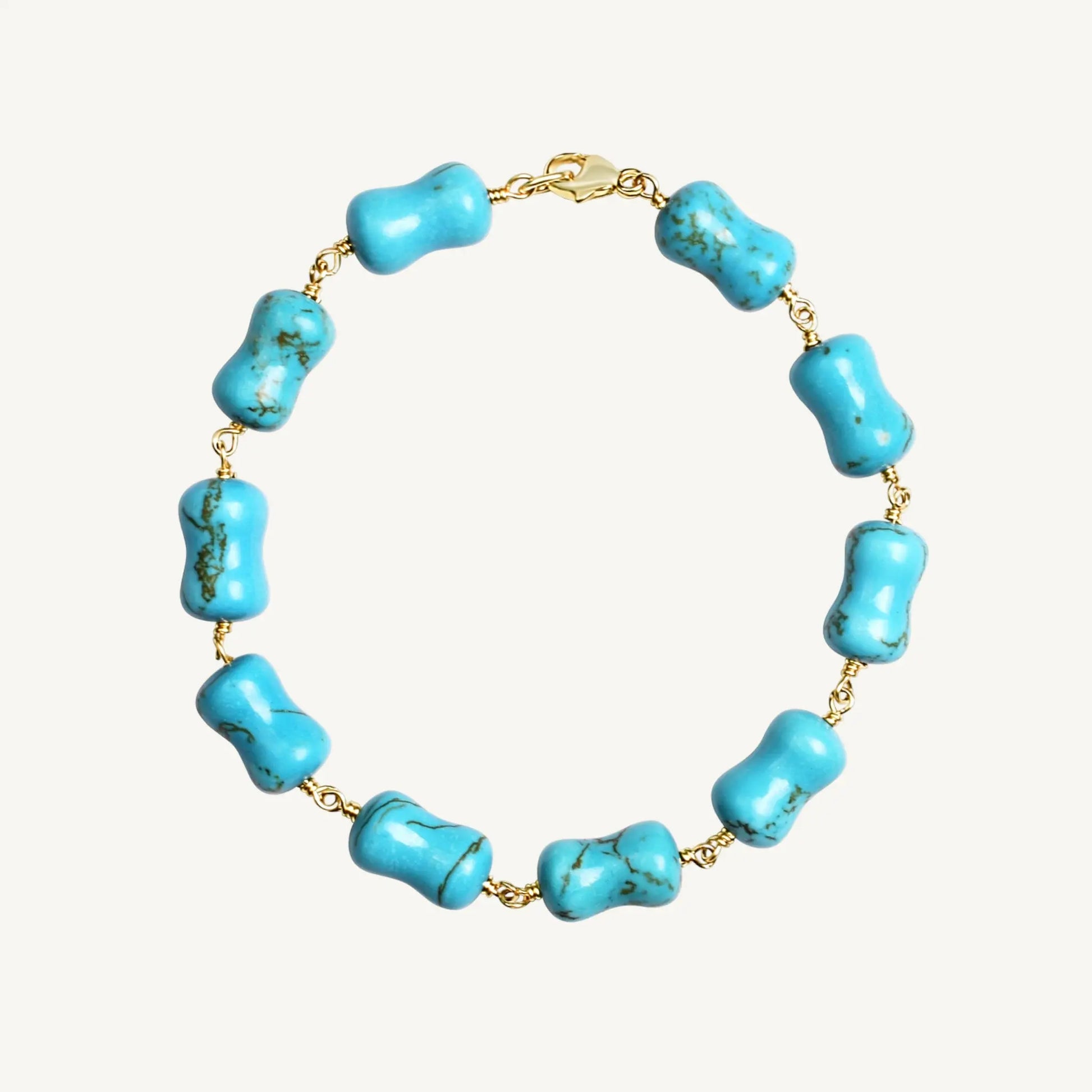 Vivian Turquoise Dog Bone Bracelet Jewelmak Shop